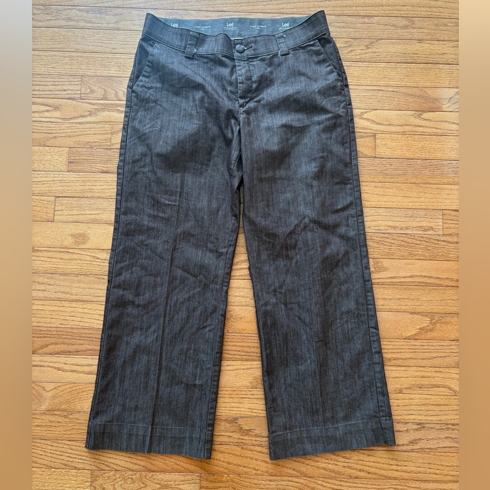 🍒4/$15 Lee Women’s Brown Wide Leg Trousers - Picture 4 of 11
